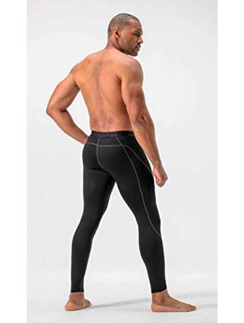 DEVOPS 2 or 3 Pack Men's Thermal Compression Pants, Athletic Leggings Base Layer Bottoms