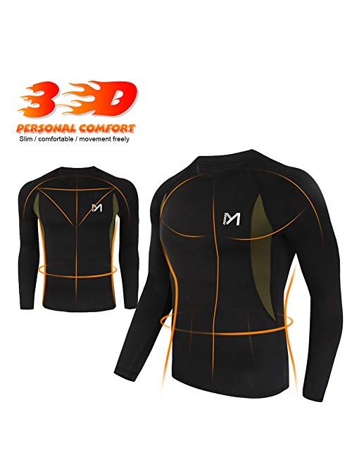 MEETYOO Thermal Underwear for Men, Winter Gear Long Johns Base Layer Top and Bottom Set for Skiing Running