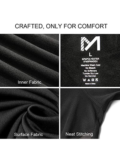 MEETYOO Thermal Underwear for Men, Winter Gear Long Johns Base Layer Top and Bottom Set for Skiing Running