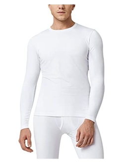 Men's Thermal Underwear Top Crewneck Long Sleeve Shirt Base Layer Lightweight Midweight Heavyweight Winter M09/M26/M55