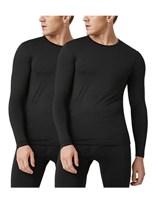 LAPASA Men's Thermal Underwear Top Crewneck Long Sleeve Shirt Base Layer Lightweight Midweight Heavyweight Winter M09/M26/M55