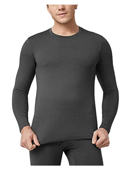 LAPASA Men's Thermal Underwear Top Crewneck Long Sleeve Shirt Base Layer Lightweight Midweight Heavyweight Winter M09/M26/M55