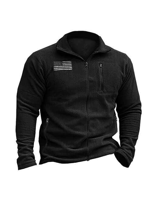 Beotyshow Mens Tactical Fleece Jacket Polar Soft Warm Quarter Zip Pullover