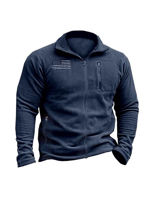 Beotyshow Mens Tactical Fleece Jacket Polar Soft Warm Quarter Zip Pullover