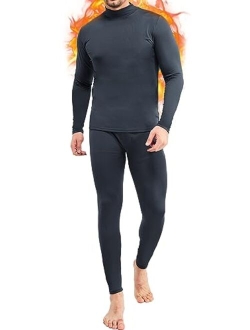 CL convallaria Long Johns Thermal Underwear for Men Soft Fleece Lined Base Layer Cold Weather Bottom Top Set XS-4XL