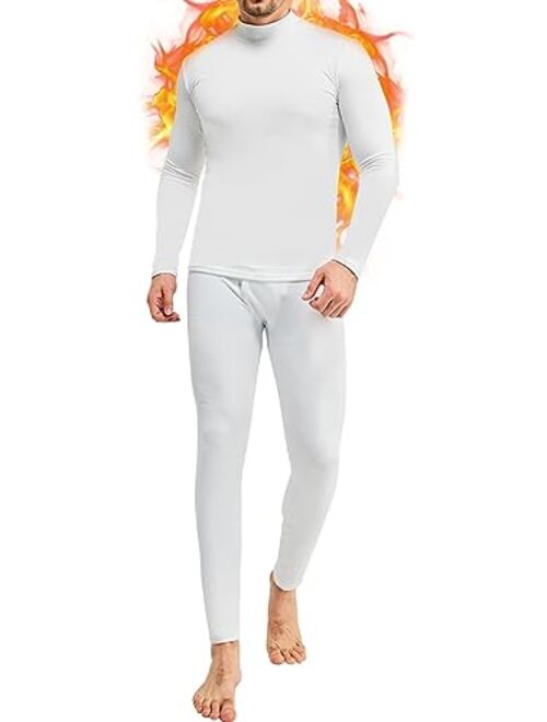 CL convallaria Long Johns Thermal Underwear for Men Soft Fleece Lined Base Layer Cold Weather Bottom Top Set XS-4XL