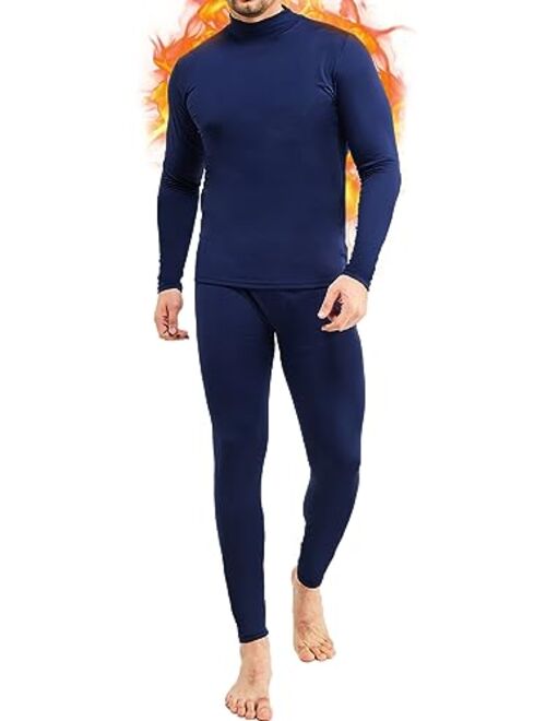 CL convallaria Long Johns Thermal Underwear for Men Soft Fleece Lined Base Layer Cold Weather Bottom Top Set XS-4XL