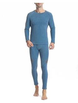 Runhit Mens Thermal Underwear SetFleece Lined Long Johns for Men Thermal Shirts and Pants Base Layer Cold Weather Thermals