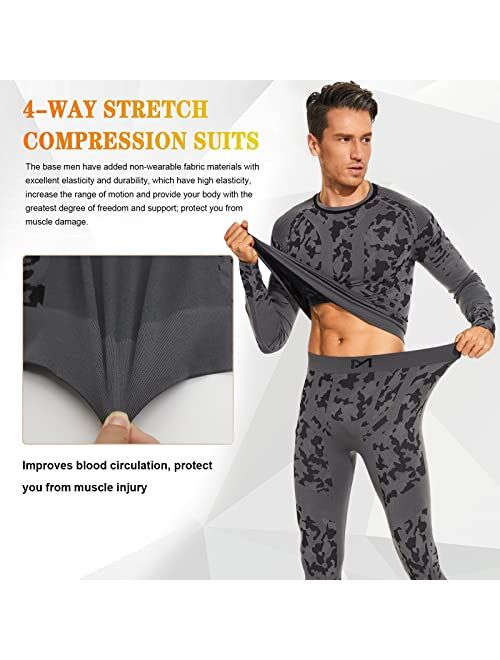 MeetHoo Mens Thermal Underwear Set Winter Gear Men Base Layer Long Johns Bottom