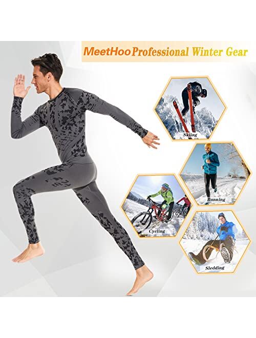 MeetHoo Mens Thermal Underwear Set Winter Gear Men Base Layer Long Johns Bottom