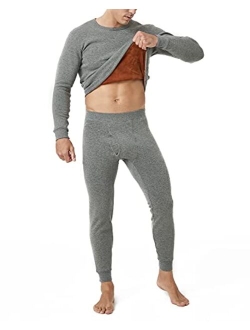 Men's Ultra Heavyweight Thermal Underwear Set Extreme Cold Weather Base Layer Top Bottom Fleece Lined Long Johns M63