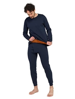 Men's Ultra Heavyweight Thermal Underwear Set Extreme Cold Weather Base Layer Top Bottom Fleece Lined Long Johns M63