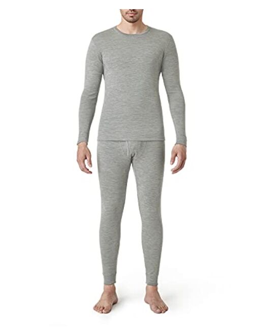 LAPASA Men's 100% Merino Wool Base Layer Set Lightweight Midweight Thermal Underwear Activewear Long John Top Bottom M31/M126