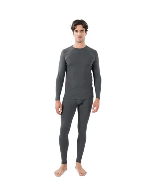 DAVID ARCHY Thermal Underwear for Men Cotton Fleece Lined Men's Thermal Bottoms & Sets Stretch Base Layer Tops & Long Johns