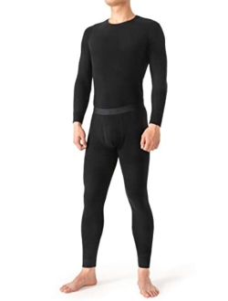 Men's Thermal Underwear Set Winter Warm Base Layers Thermal Top and Bottom Long Johns Set