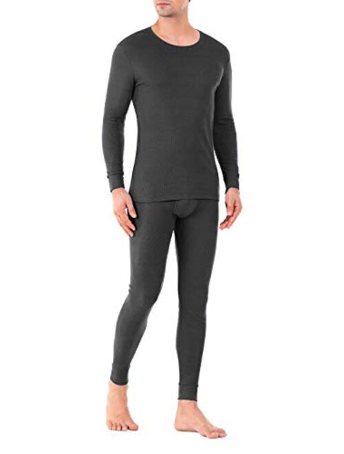 DAVID ARCHY Men's Thermal Underwear Set Winter Warm Base Layers Thermal Top and Bottom Long Johns Set