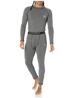 MeetHoo Men's Thermal Underwear Set, Base Layers Winter Gear Compression Long Johns with Fleece Lined for Skiing