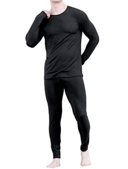 YIMANIE Men's Thermal Underwear Set Long Johns Ultra Soft Top and Bottom Fleece Lined Base Layer Set for Cold Weather