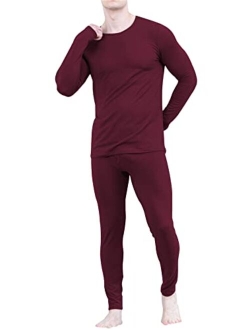 YIMANIE Men's Thermal Underwear Set Long Johns Ultra Soft Top and Bottom Fleece Lined Base Layer Set for Cold Weather