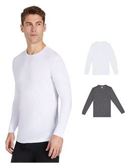 32o Degrees 32 DEGREES Men's 2-Pack Performance Lightweight Thermal Baselayer Crewneck Top