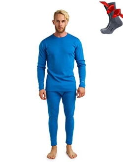 Merino.tech Merino Wool Base Layer Mens Set - Midweight, Heavyweight, Lite Merino Wool Thermal Underwear For Men Top, Bottom