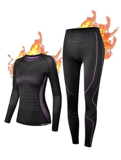 NOOYME Thermal Underwear for Women Base Layer Women Cold Weather,Long Johns for Women