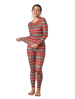 Women's Thermal Underwear Set Fleece Lined Long Johns Top & Bottom Soft Base Layer Light/Mid/Heavy Weight L17/ L41/L44