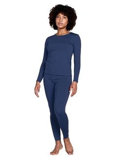 Women's Thermal Underwear Set Fleece Lined Long Johns Top & Bottom Soft Base Layer Light/Mid/Heavy Weight L17/ L41/L44