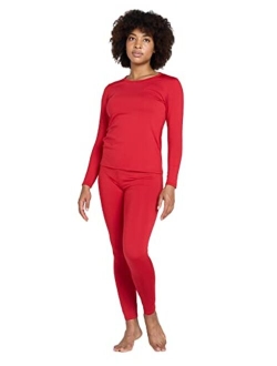 Women's Thermal Underwear Set Fleece Lined Long Johns Top & Bottom Soft Base Layer Light/Mid/Heavy Weight L17/ L41/L44