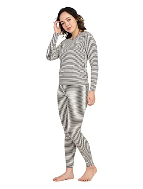 LAPASA Women's Thermal Underwear Set Fleece Lined Long Johns Top & Bottom Soft Base Layer Light/Mid/Heavy Weight L17/ L41/L44