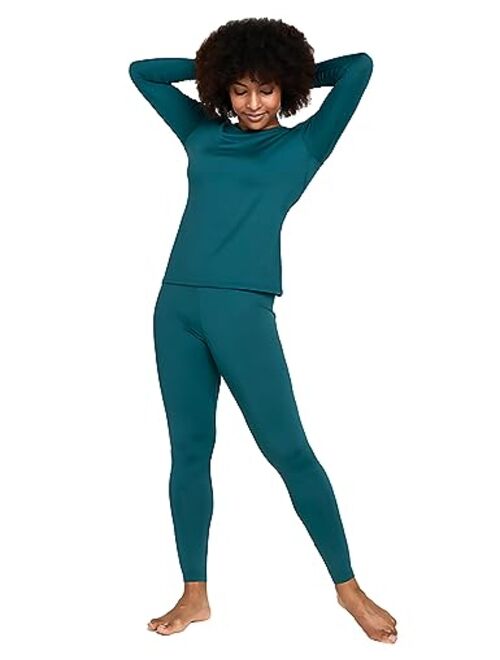 LAPASA Women's Thermal Underwear Set Fleece Lined Long Johns Top & Bottom Soft Base Layer Light/Mid/Heavy Weight L17/ L41/L44