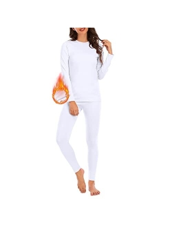 American Trends Womens Thermal Underwear Set Long Johns Base Layer Fleece Lined Top and Bottom Thermals Sets Loungewear