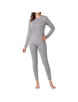 MRIGNT Thermal Underwear for Women Thermal Underwear Set, Ultra Soft Long Johns for Women with Fleece Lined Top Bottom