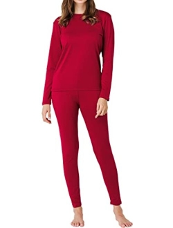 MRIGNT Thermal Underwear for Women Thermal Underwear Set, Ultra Soft Long Johns for Women with Fleece Lined Top Bottom