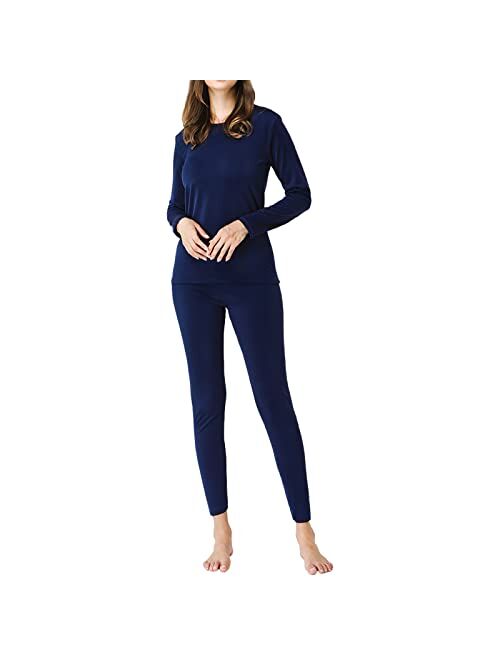 MRIGNT Thermal Underwear for Women Thermal Underwear Set, Ultra Soft Long Johns for Women with Fleece Lined Top Bottom