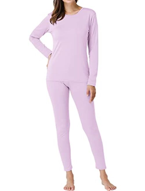 MRIGNT Thermal Underwear for Women Thermal Underwear Set, Ultra Soft Long Johns for Women with Fleece Lined Top Bottom