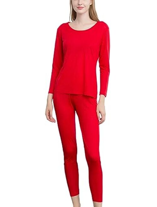 Grenasasilk Womens Silk Long Underwear Mulberry Silk Long Johns Silk Thermal Underwear Sets Cold Weather Base Layer