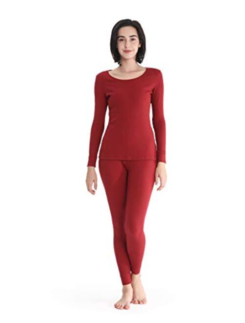 Femofit Women's Thermal Underwear Long Johns Soft Top Bottom Winter Warm Base Layer Set S-XL