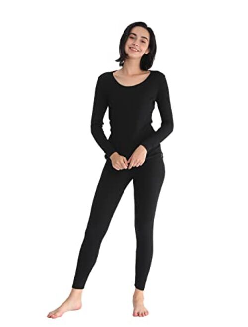 Femofit Women's Thermal Underwear Long Johns Soft Top Bottom Winter Warm Base Layer Set S-XL