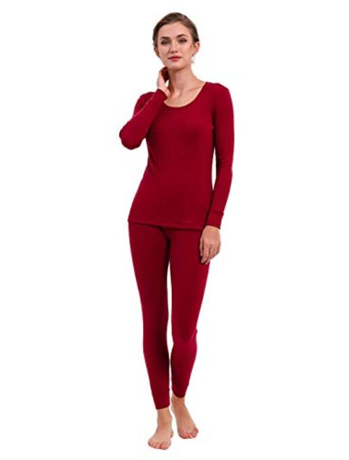 Femofit Women's Thermal Underwear Long Johns Soft Top Bottom Winter Warm Base Layer Set S-XL