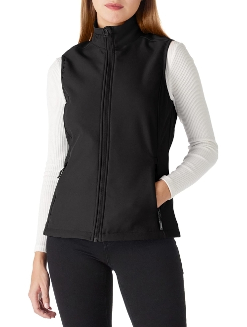 Outdoor Ventures Women's Lightweight Softshell Vest Windproof Fleece Lined Zip Up Sleeveless Jacket for Running Hiking Golf