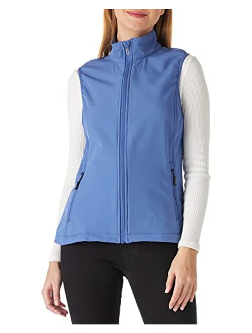 Outdoor Ventures Women's Lightweight Softshell Vest Windproof Fleece Lined Zip Up Sleeveless Jacket for Running Hiking Golf