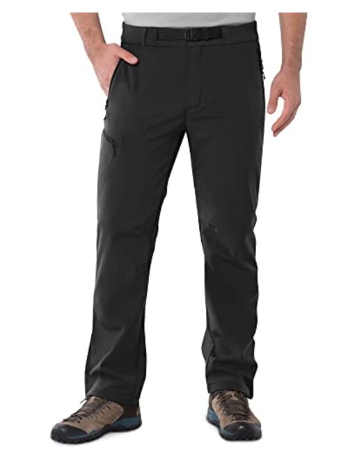 Outdoor Ventures Men's Fleece Lined Snow Pants Waterproof Windproof Ski Hiking Winter Pants With Pockets