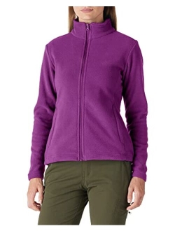 Outdoor Ventures Women's Lightweight Warm Zip Up Long-Sleeve Soft Polar Fleece Jacket for Fall Winter