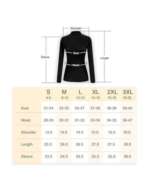 SIMIYA Mock Turtleneck Women Long Sleeve Shirts Womens Soft Base Layer Thermal Underwear Tops