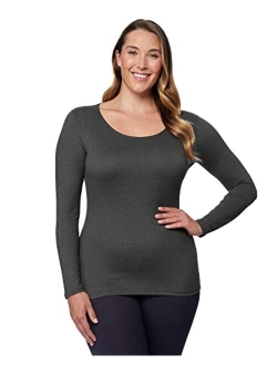 32o Degrees 32 Degrees Women's Lightweight Baselayer Scoop Top | Long Sleeve | Form Fitting | 4-Way Stretch | Thermal