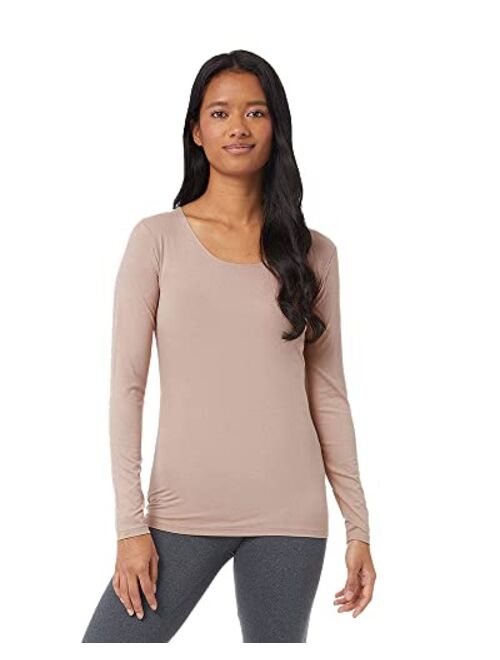 32o Degrees 32 Degrees Women's Lightweight Baselayer Scoop Top | Long Sleeve | Form Fitting | 4-Way Stretch | Thermal