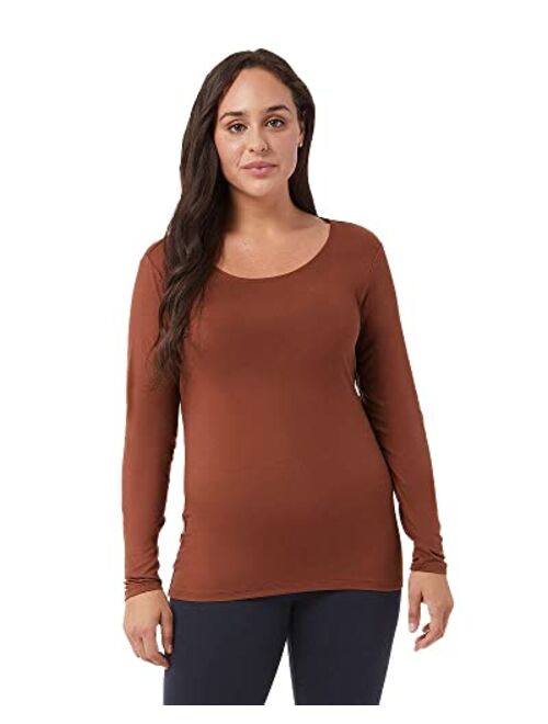 32o Degrees 32 Degrees Women's Lightweight Baselayer Scoop Top | Long Sleeve | Form Fitting | 4-Way Stretch | Thermal