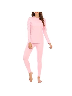 Century Star Thermal Underwear for Women Long Johns Set with Fleece Lined Base Layer Soft Thermal Set Winter Clothes