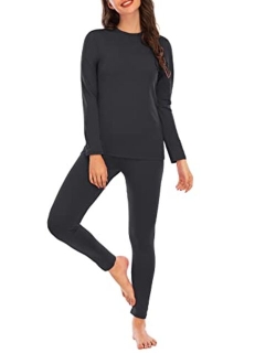 Century Star Thermal Underwear for Women Long Johns Set with Fleece Lined Base Layer Soft Thermal Set Winter Clothes